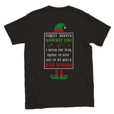Christmas Shirt for Husband, Naughty List TShirt, Gift for Husband, Funny Shirt for Him