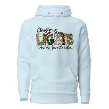 Christmas Lights are my Favorite Color Unisex Hoodie4